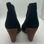 Ivanka Trump Black Suede Western Stitch Block Heel Ankle Boots Zip Size 9 Photo 4