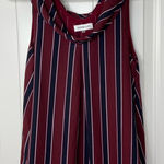 Sugar + Lips women’s maroon navy cowl neck sleeveless‎ lined layered blouse tank Red Photo 0