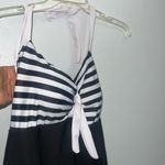 NEW Chic colorblock Striped Halter one piece swim dress with built in bottoms 2X Black Size 18 Photo 11