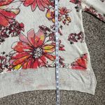 En Crême En Crème Cream Pink Floral Lightweight Hi Low Sweater Medium Spring Photo 9