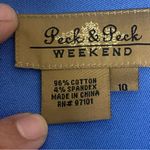 Peck & Peck  Weekend Jacket Blue Size 10  Eye Hook Photo 12