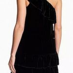 Joie  Velvet One-Shoulder Ruffled Dress $329 Photo 1