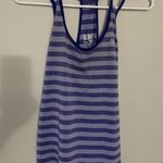New Balance  Workout Tank Top Racer Back Tank Top Running Striped Purple Size L Photo 0