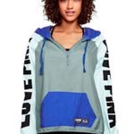 PINK - Victoria's Secret Victoria'sy Secret PINK Quarter Zip Hooded Graphic  with Black Shorts Photo 3