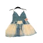 La Miel Boho Hippie Festival Crochet Lace Tie Dye‎ Tiered Top Y2K Style Medium Photo 10