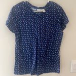 Tabitha Webb  Navy sunglasses novelty graphic print cotton shirt Size L Photo 2