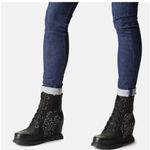 Sorel Joan of Arctic Waterproof Wedge III Lexie Lace-Up Bootie, Black, 10, NWT Photo 1