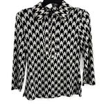 INC International Concepts Black White Patterned Collared Quarter Zip Small New Photo 0