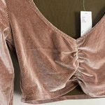 Urban Outfitters NWT Pink Velvet Crop Top Photo 6