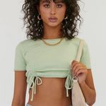 Princess Polly Green Crop Top Photo 0