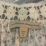 Vintage America Jeans Floral Bohemian 1/2 Sleeve Tassel Blouse Size XL EUC #1453 Brown Photo 1