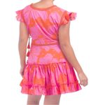 Z&L Europe Women's M Cover Up Mini Dress Flutter Sleeve Multicolor Pink Size M Photo 1