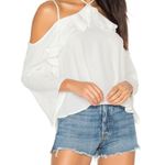 ASTR Marilyn Top Cut-Outs Off-The-Shoulder Halter Strappy Long Sleeve Blouse XS Photo 2