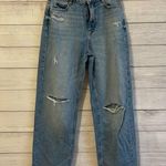 ZARA NWT  Mom Distressed Straight Leg Jeans Photo 1