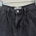 Reformation  Isabelle Pleated Short Size 25 Black Denim High Waisted Jean Photo 2