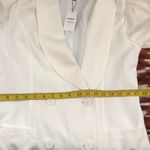 EXPRESS NWT X LadyGang White Puff Sleeve Double Breasted Blazer Dress Photo 5