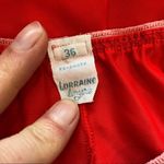 Vintage 70s Lorraine Candy Apple Red Lingerie Pajama‎ Medium Top Pants PJs Nylon Photo 8