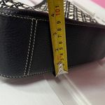 Kate Spade  New York Black White Shoulder Bag Purse Pattern Green Lining Top Zip Photo 12