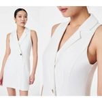 Spanx  Notch Lapel Single Breasted The Perfect Vest Dress Powder Women's Size S Photo 2