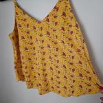 Forever 21 Tank Top Floral Print Casual Trendy Summer Yellow Vacation Photo 2