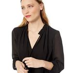 J.Crew  Mercantile Black Smocked Tie-Front Long Sleeve Dress Photo 1