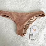 PQ Swim Aperol Stripe Bikini Teeny Bottom Gold Size Small S NWT Photo 1