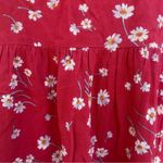American Eagle  Outfitters Red Floral Boho Flowy Crop Blouse Size S Photo 4