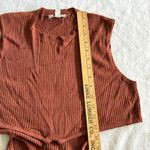 ASOS  • Rust • Knit Midi • Leg Slit • Cut Out Ring Dress • Womens Size 14 Photo 7