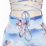 Angel Tie Dye Detail Tie Back Mini Bodycon Dress S Photo 5