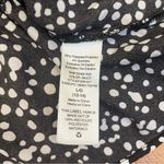 Scoop Ruffle Peplum Women’s Black White Polka Dot Long Sleeve Shirt Blouse Large Photo 6