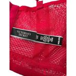Victoria's Secret Long Line Choker Red Mesh Lined Plunge Bra Womens 34DD Photo 3