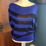 EXPRESS Black And Blue Striped Sweater π Photo 0