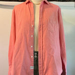 Frank & Eileen Italian Woven Cotton Women's Pink Herringbone Shirt Size XS Photo 0