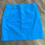 Loft Blue Button Trim Wrap Skirt Sz 6 Photo 1