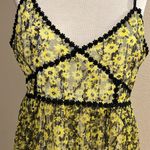 Romeo + Juliet Couture  Women's Size Large Yellow Black trim Lacy Dress NWT Photo 1