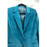 Vintage MJ Concepts velvet 2 button fitted blazer dead stock size XS teal Blue Photo 2