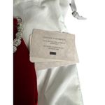 Jimmy Choo  NWT Callie Velvet Clutch in Red and Silver Photo 7