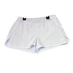 Nike Gym Shorts Womens Medium White/Lavender Dri Fit Running Sports Gym Pocket Photo 2