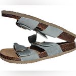 Aerie  Light‎ Blue Velour Double Strap Slides Women’s Size 8 Photo 1