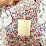 Saks 5th Avenue NEW Saks 70/21 NWT Floral Smocked & Tiered Dress Pink White Floral Size M Photo 7