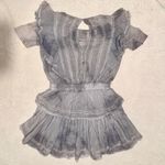 Love Shack Fancy Natasha Ruffle Mini Dress in Hand Wash Denim size Small Photo 6