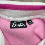 Barbie Pink Embroidered Varsity Tracksuit Fleece Quarter Zip Sweatshirt Medium Photo 4