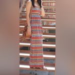 Anthropologie  Deletta Empire Waist Multicolored Multiprint Maxi Dress Size XS Photo 11