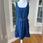 American Eagle  Dark Blue Denim Belted Mini Dress or Jumper Size Large Photo 7