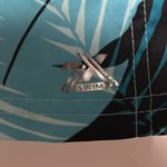 ZeroXposur Blue and Black Leaf Pattern Swimwear Wrap Skirt, NWOT Photo 1