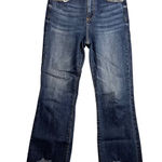 Risen Jeans High Rise Flare Ankle Crop Jeans Size 5 / 27 Distressed Frayed Hem Blue Photo 0