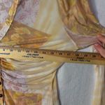 Free People  Lucky Shirtee boho whimsical Print Ruched Mesh Long sleeve size L Photo 8