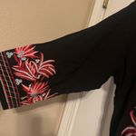 Cute Options Floral Embroidered Tunic Beach Cover Up Measures Size M/L Vacation Black Size L Photo 3