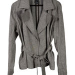 Saks 5th Avenue Saks Fifth Avenue Linen Blend Belted Jacket Size 14 Tailored Neutral Blazer Photo 0