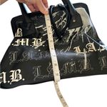 L.A.M.B. Vintage Y2K  2000s Black White Alchemy Graffiti Bowling Handbag Purse Photo 9
